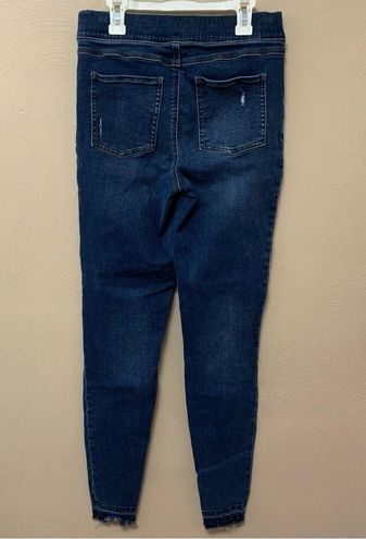 Spanx Distressed Ankle Skinny Jeans in Medium Wash High Rise Sz M Style  20203R