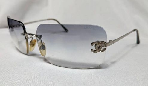 Chanel rimless sunglasses 4017c with crystals on the cc Gray - $390 (56%  Off Retail) - From Paige
