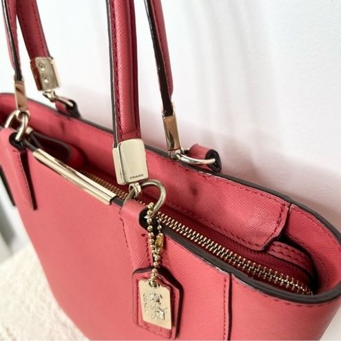 COACH Madison SAFFIANO LEATHER Mini NORTH SOUTH TOTE Love Red F29001