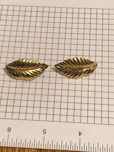 Vintage Louis Feraud Paris Leaf Earrings