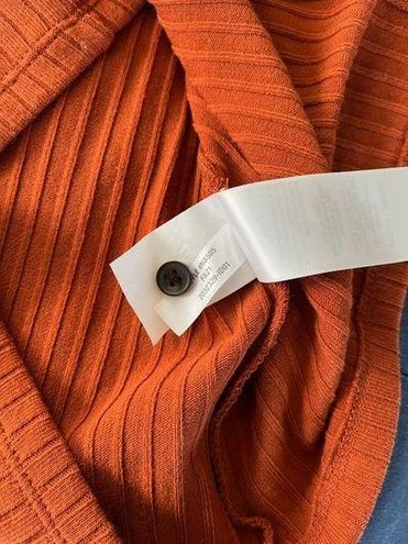 Madewell Ribbed Polo Button Front Tee Orange Size XS - $14 (72% Off Retail)  - From Elle