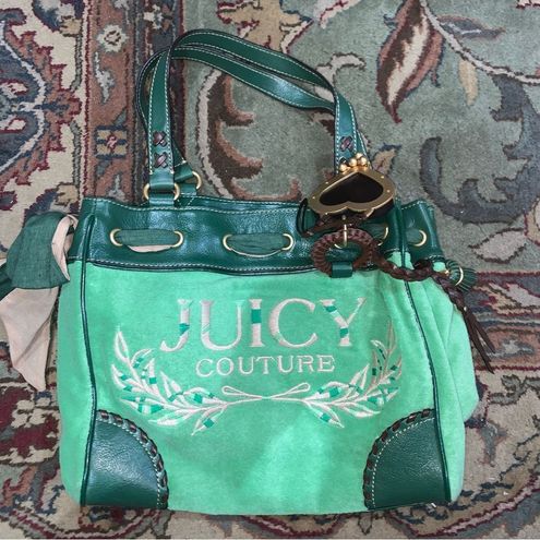 Juicy Couture Green Day Dreamer Purse Vintage Satchel Bag Y2K