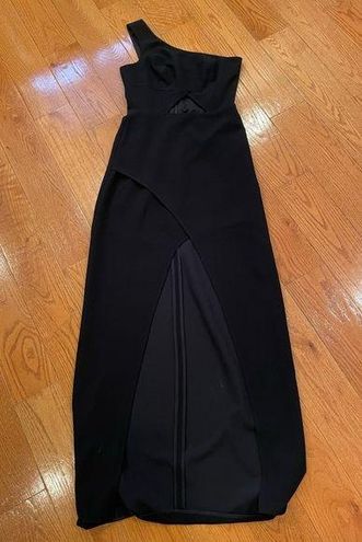 BCBGMAXAZRIA Kauri One Shoulder Cutout Black Gown Size 6 119