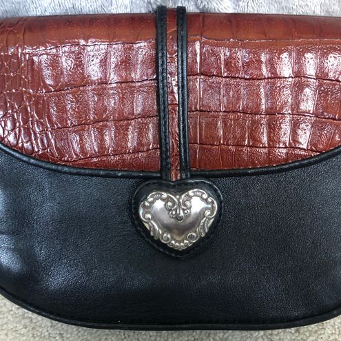 Vintage Brighton Cream Leather Purse with Silver Heart