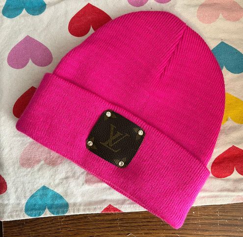 Upcycled Red Knitted LV Beanie – Gypsy Sun & Boutique