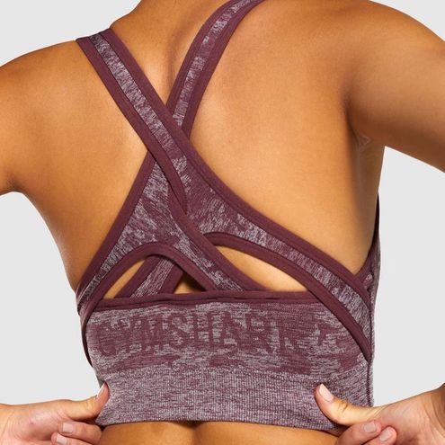 Gymshark Camo Seamless Sports Bra in Winter Berry Red Size XS - $50 New  With Tags - From May