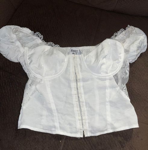 Cooloola Corset Top White