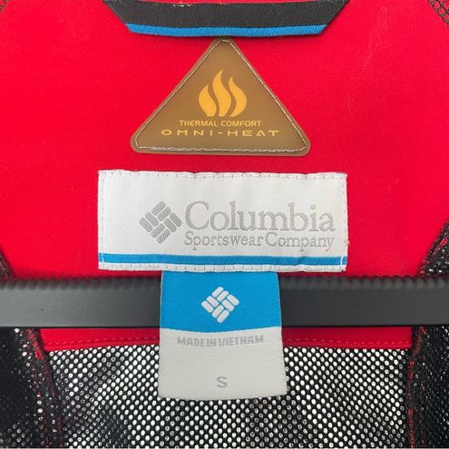 Columbia Titanium Omni-Heat Hooded Red/Yellow Jacket Size