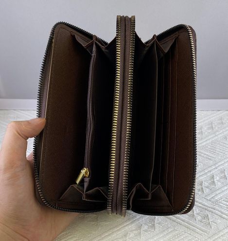 Double Zipper Wallet for Women,Large Capacity Long Wallet Credit Card Hoder  Brown - $23 (20% Off Retail) New With Tags - From Sunshine