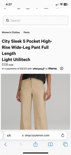 City Sleek 5 Pocket High-Rise Wide-Leg Pant Full Length *Light Utilitech