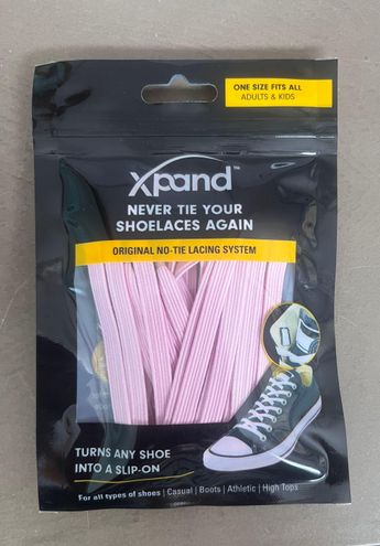 Xpand Laces No-Tie One Size Elastic Shoelaces - Soft Pink