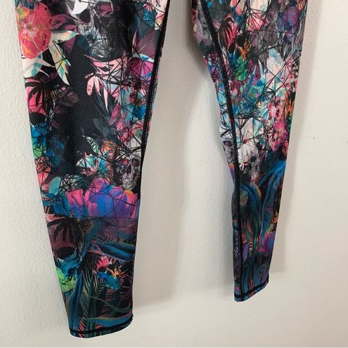 Evolution and creation High-Waist Floral Skull Print Active Wear Leggings  Size M Size M - $20 - From Elizabeth