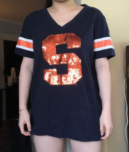 Chicago Bears Jersey Shirt Women XS V Neck Victoria Secret Pink