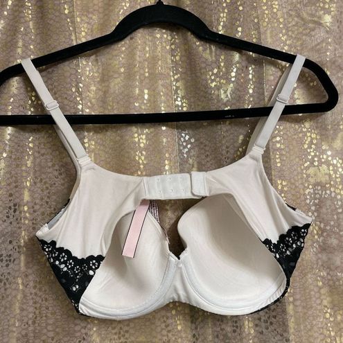 Victoria's Secret Black White Body By Victoria Lined Demi Bra, 32DD Size  undefined - $25 - From Jessica