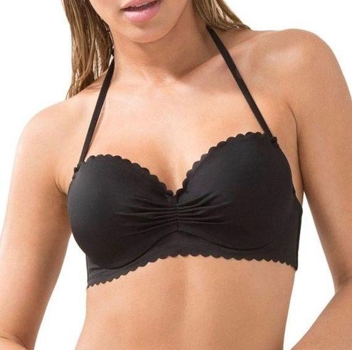 SCALLOPED UNDERWIRE BIKINI TOP