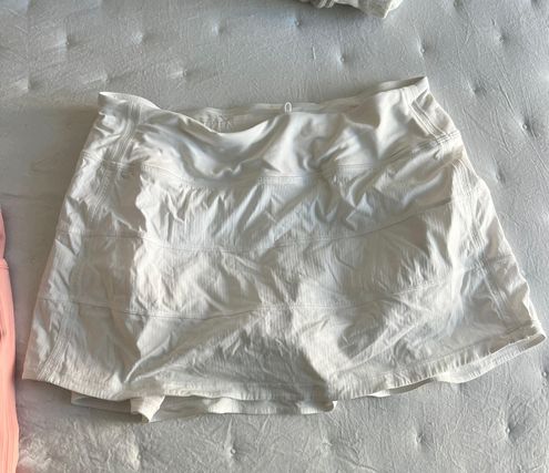 Lululemon Pace Rival Mid-Rise Skirt White Size 6 - $32 (54% Off