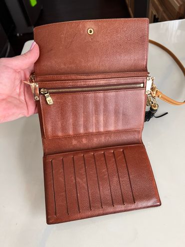 Louis Vuitton Large Monogram Wallet Crossbody Tan - $250 (75