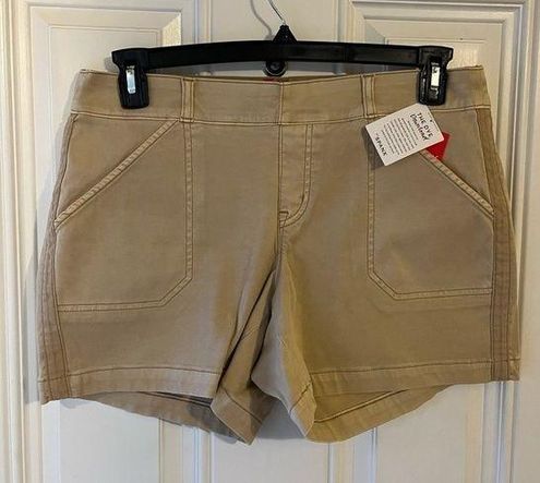 Spanx 4-inch Stretch Twill Shorts In Brown