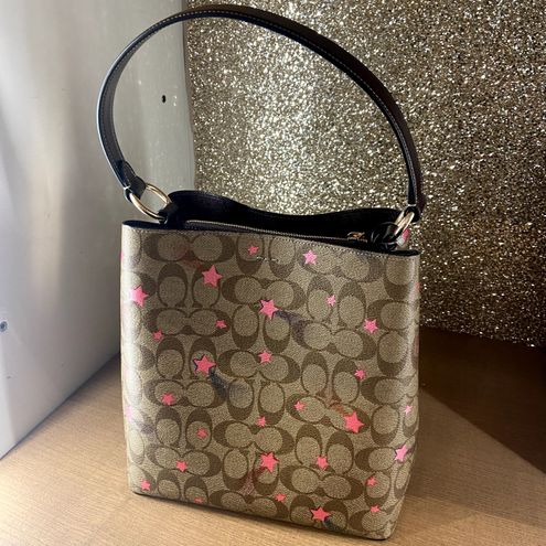 Coach Town Bucket Bag in Signature Canvas with Disco Star Print