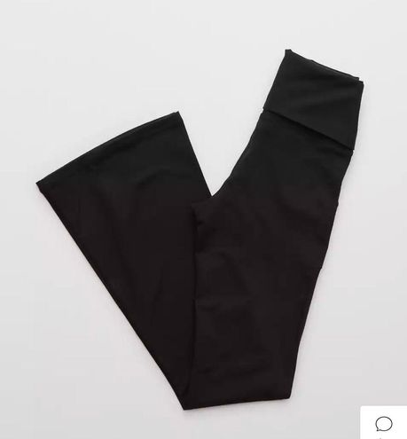 Aerie XS REGULAR OFFLINE By The Hugger High Waisted Foldover Flare Legging  BNWTS. Black - $37 (32% Off Retail) New With Tags - From Delilahs