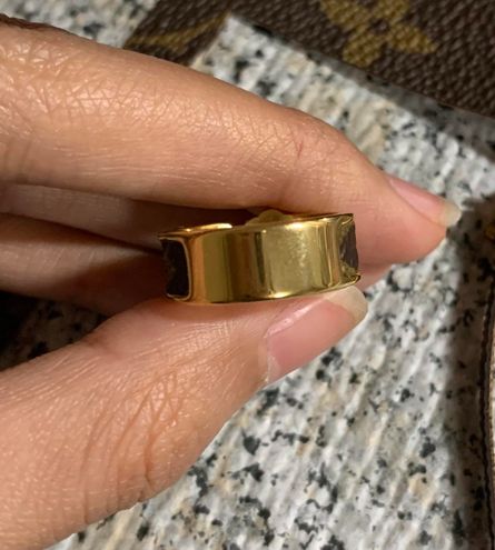 Louis Vuitton Upcycled Gold Plated Monogram Ring - $52 New With