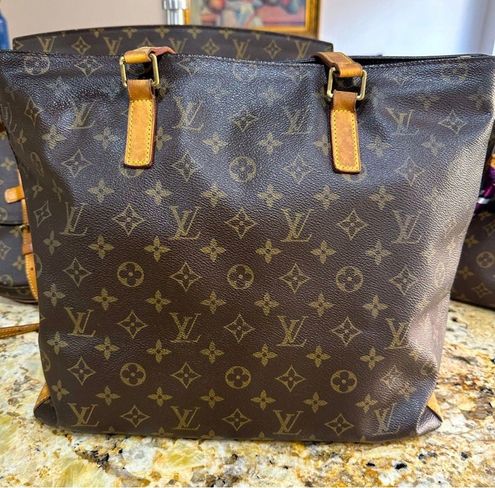 LOUIS VUITTON Monogram Canvas Cabas Mezzo Shoulder Bag