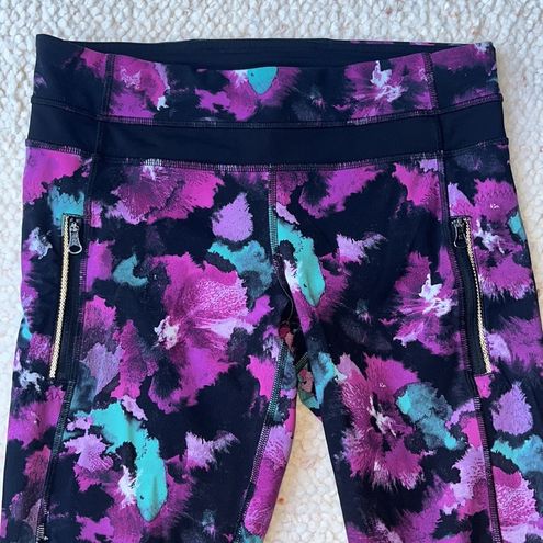 Lululemon Inspire Tight II Leggings in Midnight Bloom Black Deep