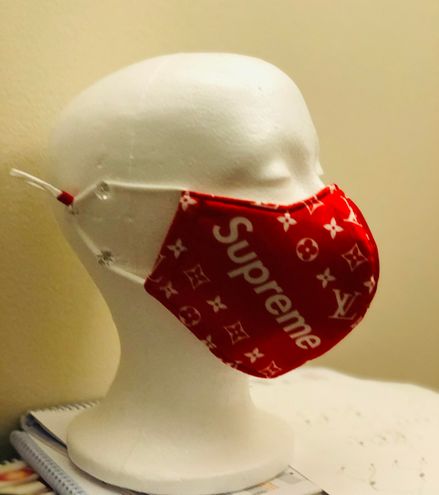 Louis Vuitton Supreme Red Face Mask - $12 New With Tags - From Nguyên