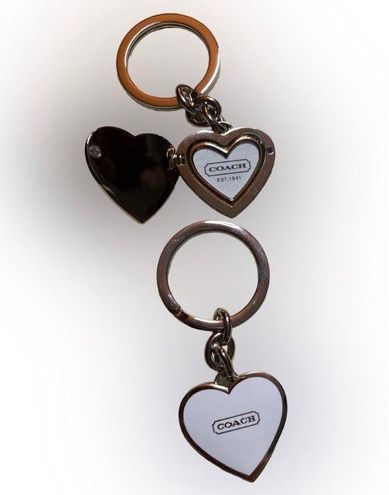 Keychain Heart w/ Coach Logo Brushed Gold Handbag Charm Retired RARE NWOT -  $40 - From Angela