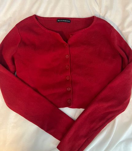 Brandy Melville Red Cardigan - $16 - From Madison