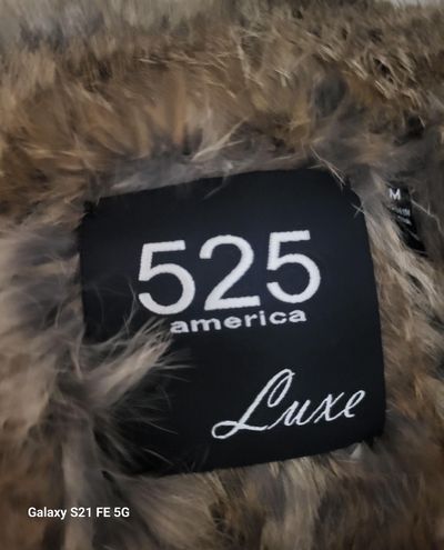 525 America Luxe Natural Rabbit Fur Vest Sz-M