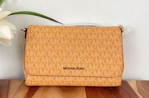 Michael Kors Medium Logo Convertible Crossbody Bag in Honeycomb