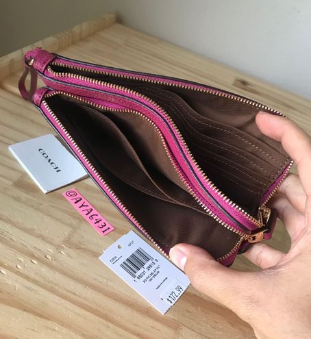 Coach Large Double Zip Wristlet Pink - $105 (41% Off Retail) New With Tags  - From Aya