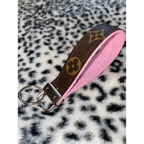 Repurposed Upcycled Keychain Wristlet Keyring Key Fob Pink - $20 - From  Aspen