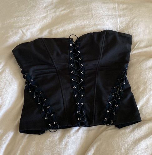 Eden Lace Up Corset Black