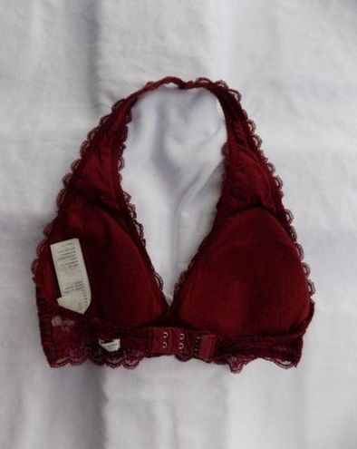 Gilly Hicks Burgundy Lace Halter Bralette Red Size XS - $12 - From Emma