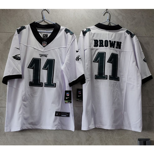 Philadelphia Eagles A.J. Brown Vapor F.U.S.E. Limited White Jersey