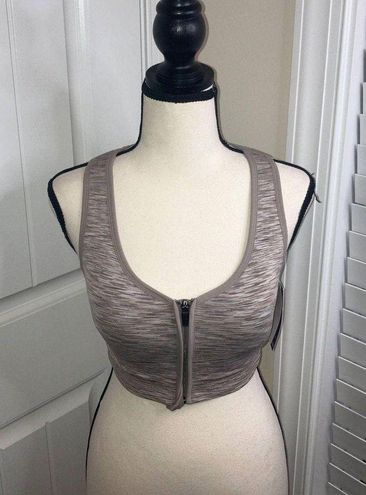 Avia Beige Zip Front Sports Bra Size XL - $8 New With Tags - From