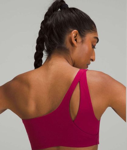 Lululemon Ribbed Nulu Asymmetrical Yoga Bra Pink - $33 (43% Off Retail) New  With Tags - From Laura