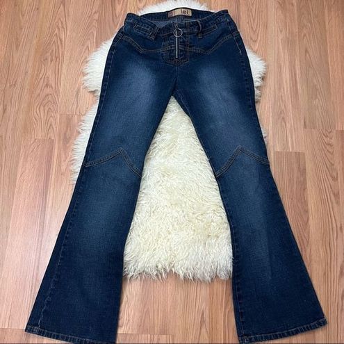 Vintage L.E.I. Pants Womens 9 Blue Low Rise Y2K Bootcut Flare Denim Je –  Proper Vintage