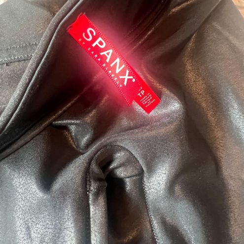 Spanx FAUX LEATHER MOTO LEGGINGS - Leggings - Stockings - very black/black  