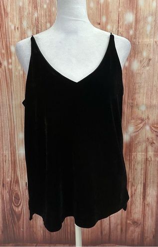 Shinestar Black Velvet Spaghetti Strap Tank Top - $15 - From Melissa