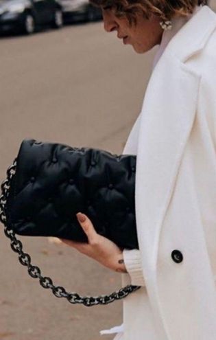 Zara Quilted Maxi Crossbody Bag