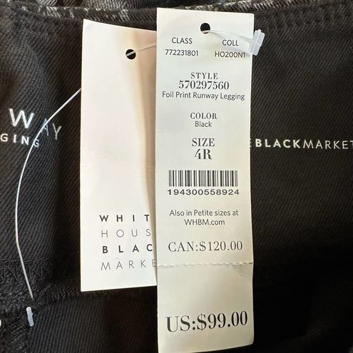 White House  Black Market Foil Print Runway Legging Size 4 - $44 New With  Tags - From Luchie