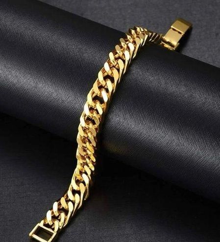 Gold Stainless Steel Bracelet, Size: Variable