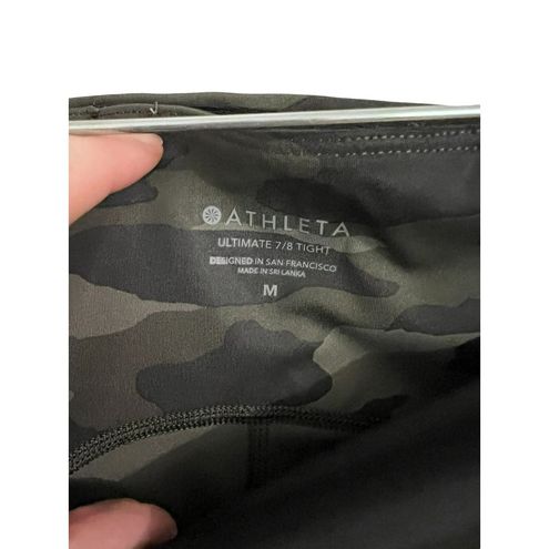 Athleta Ultimate Stash Pocket 7/8 Camo Tight Yoga Fitness Pant #531773  Medium