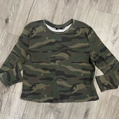 RDI Thermal Long Sleeve Camo Women Lounge Top Waffle Casual Olive Medium M  NWT Size undefined - $10 New With Tags - From Alexis