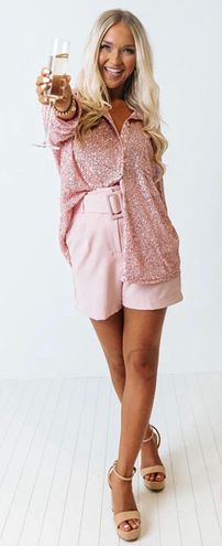 Stroll The Streets High Waist Shorts In Pink • Impressions Online Boutique