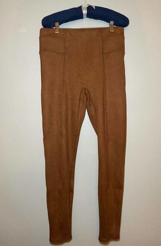 Spanx Faux Suede Leggings in rich caramel size L Size L - $76 - From Jocelyn