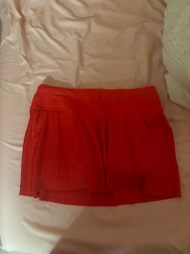 lululemon varsity high rise pleated tennis skirt red｜TikTok Search